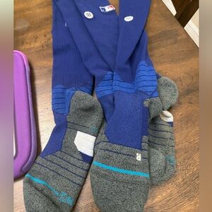 Two Pairs of Stance Youth Large Blue Baseball Socks